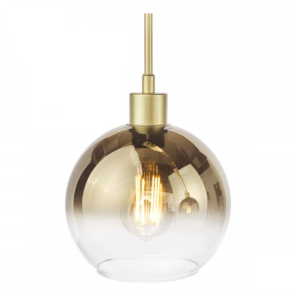 LYC0335 Lycia 3 Light Bar Pendant Satin Gold and Gold Ombre Glass