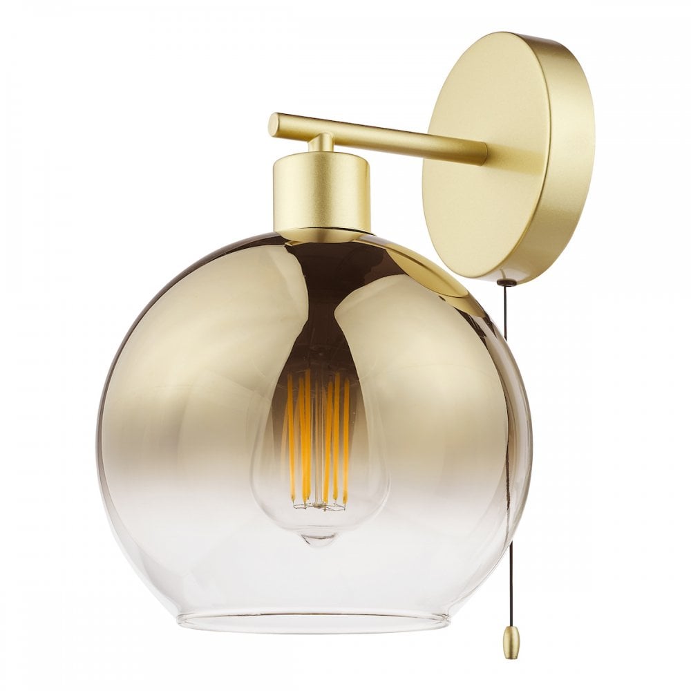 LYC0735 Lycia Wall Light Satin Gold and Gold Ombre Glass (S)