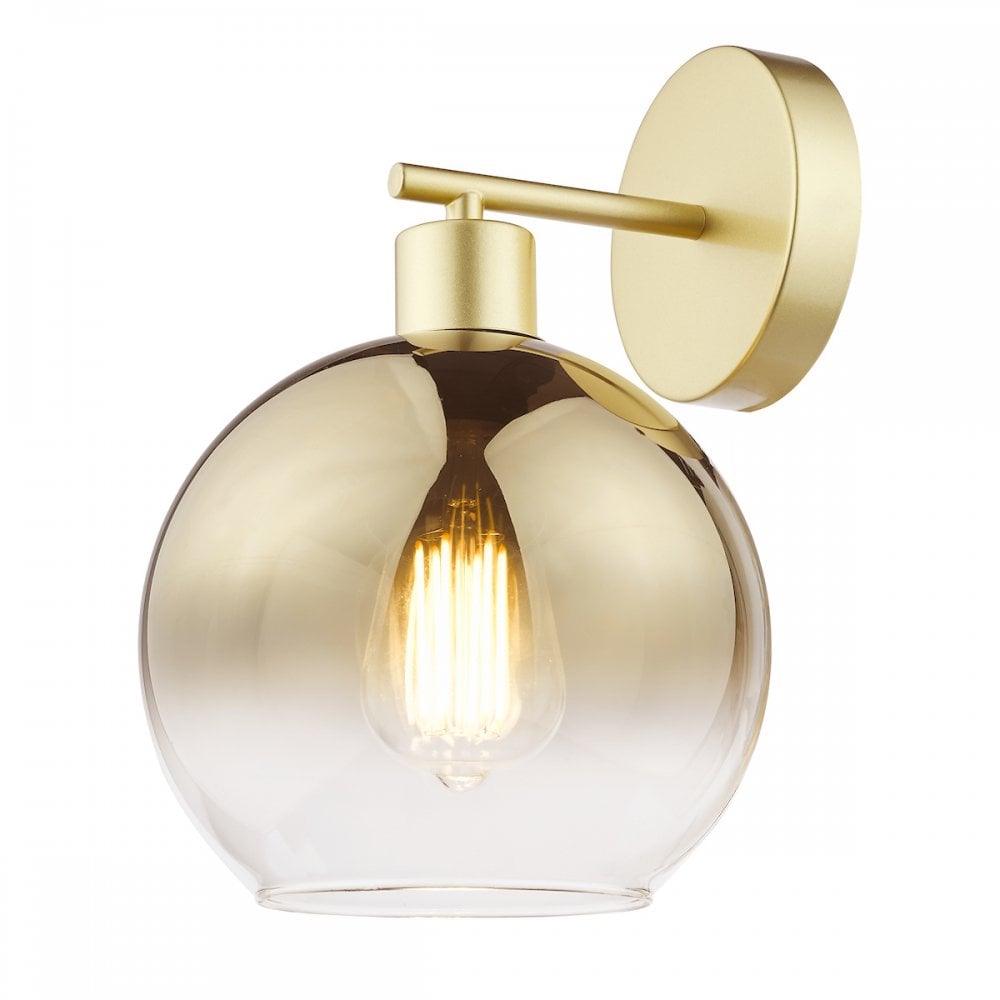 LYC0735 Lycia Wall Light Satin Gold and Gold Ombre Glass (S)