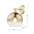 LYC0735 Lycia Wall Light Satin Gold and Gold Ombre Glass (S)