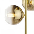 LYC4935 Lycia 3 Light Floor Lamp Satin Gold and Gold Ombre Glass