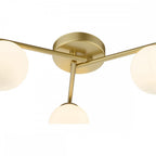ORL5335 Orlena 3 Light Flush Satin Gold and Opal Glass