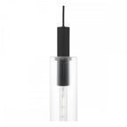 RUB0122 Ruben Pendant Satin Black and Ribbed Glass
