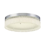 IL80056 Aiden 50cm Round Flush Ceiling 30W LED Polished Chrome/Glass