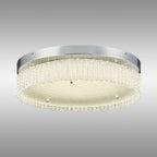 IL80056 Aiden 50cm Round Flush Ceiling 30W LED Polished Chrome/Glass