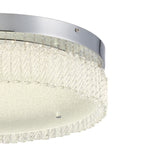 IL80056 Aiden 50cm Round Flush Ceiling 30W LED Polished Chrome/Glass