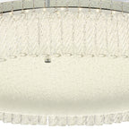 IL80056 Aiden 50cm Round Flush Ceiling 30W LED Polished Chrome/Glass