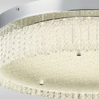 IL80056 Aiden 50cm Round Flush Ceiling 30W LED Polished Chrome/Glass