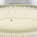 IL80056 Aiden 50cm Round Flush Ceiling 30W LED Polished Chrome/Glass