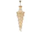 IL32116 Alexandra Pendant 4 Layer Spiral 25 Light E14 Gold/Crystal