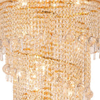 IL32116 Alexandra Pendant 4 Layer Spiral 25 Light E14 Gold/Crystal