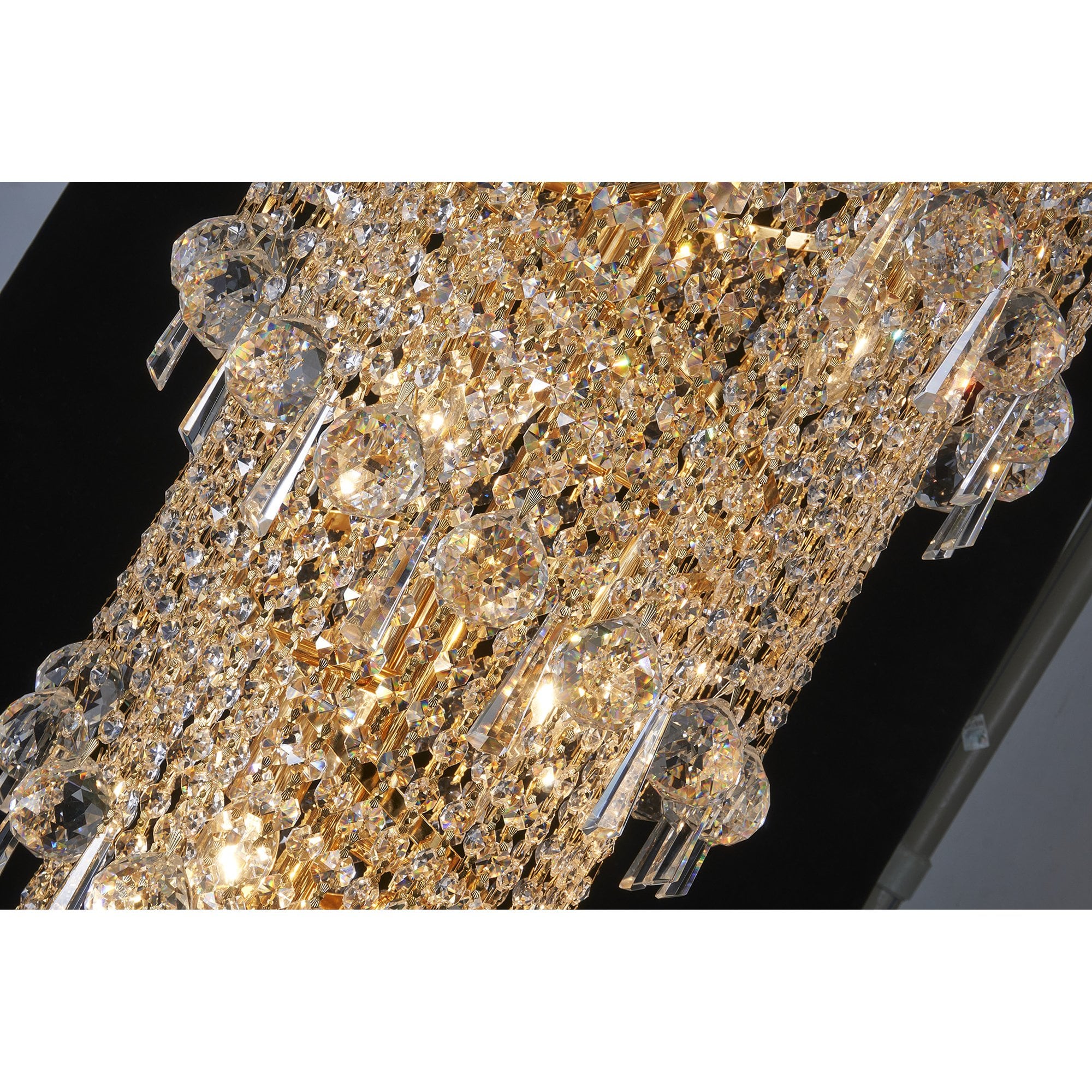 IL32116 Alexandra Pendant 4 Layer Spiral 25 Light E14 Gold/Crystal