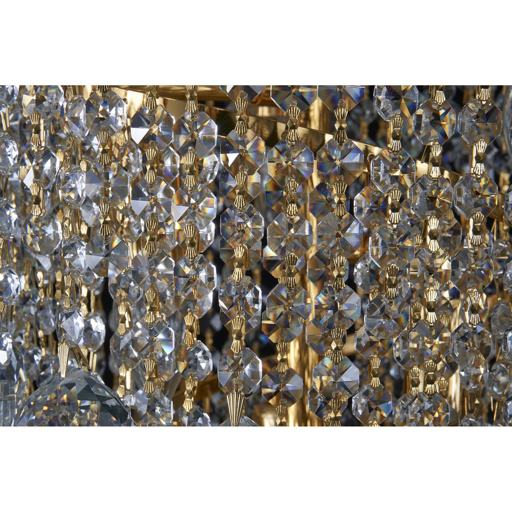 IL32116 Alexandra Pendant 4 Layer Spiral 25 Light E14 Gold/Crystal