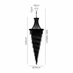 IL32117 Alexandra Pendant 4 Layer Spiral 49 Light E14 Gold/Crystal