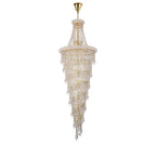 IL32117 Alexandra Pendant 4 Layer Spiral 49 Light E14 Gold/Crystal