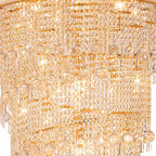 IL32117 Alexandra Pendant 4 Layer Spiral 49 Light E14 Gold/Crystal