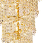 IL32118 Alexandra Pendant 7 Layer Spiral 63 Light E14 Gold/Crystal