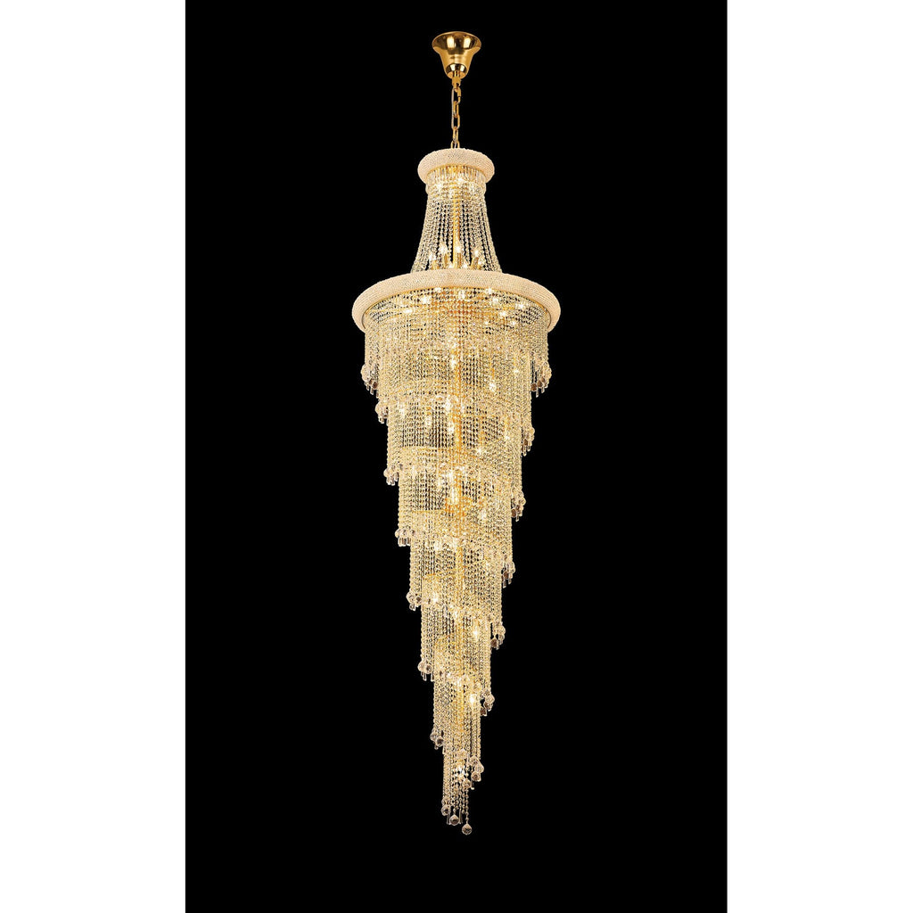 IL32118 Alexandra Pendant 7 Layer Spiral 63 Light E14 Gold/Crystal