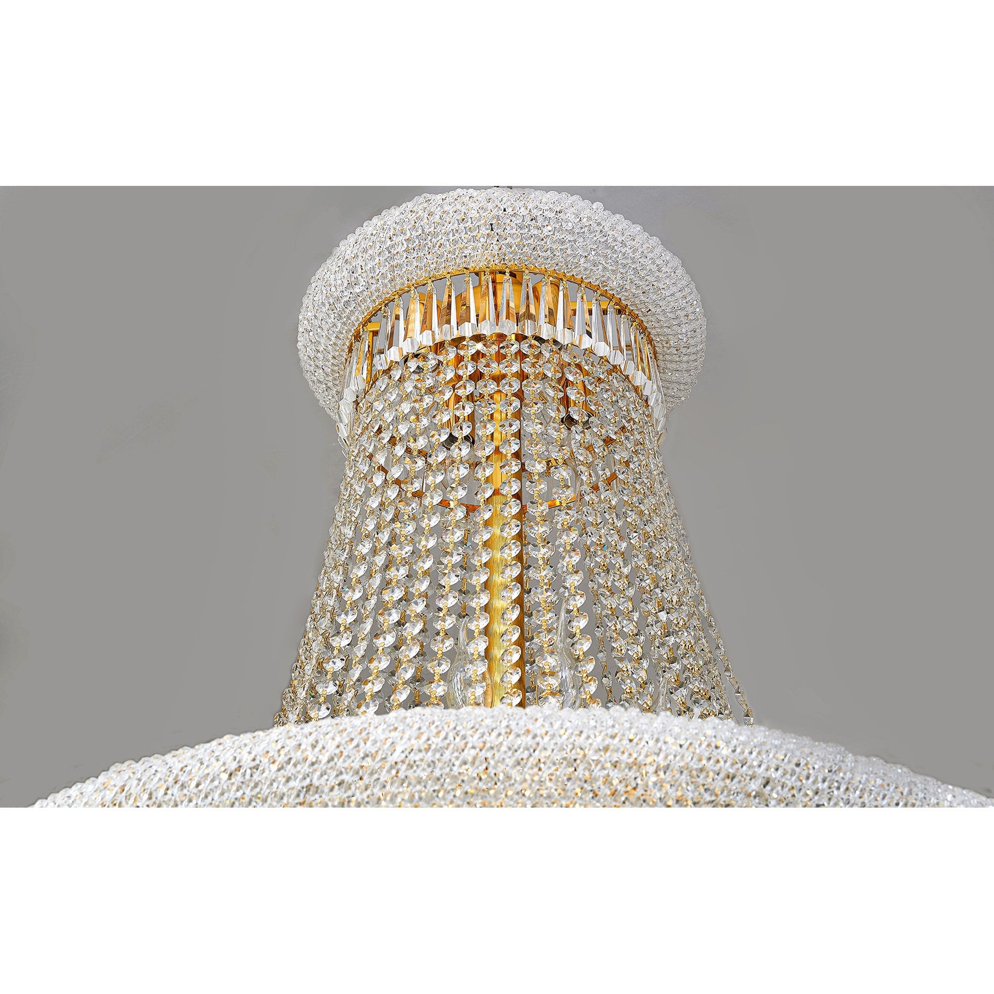 IL32118 Alexandra Pendant 7 Layer Spiral 63 Light E14 Gold/Crystal