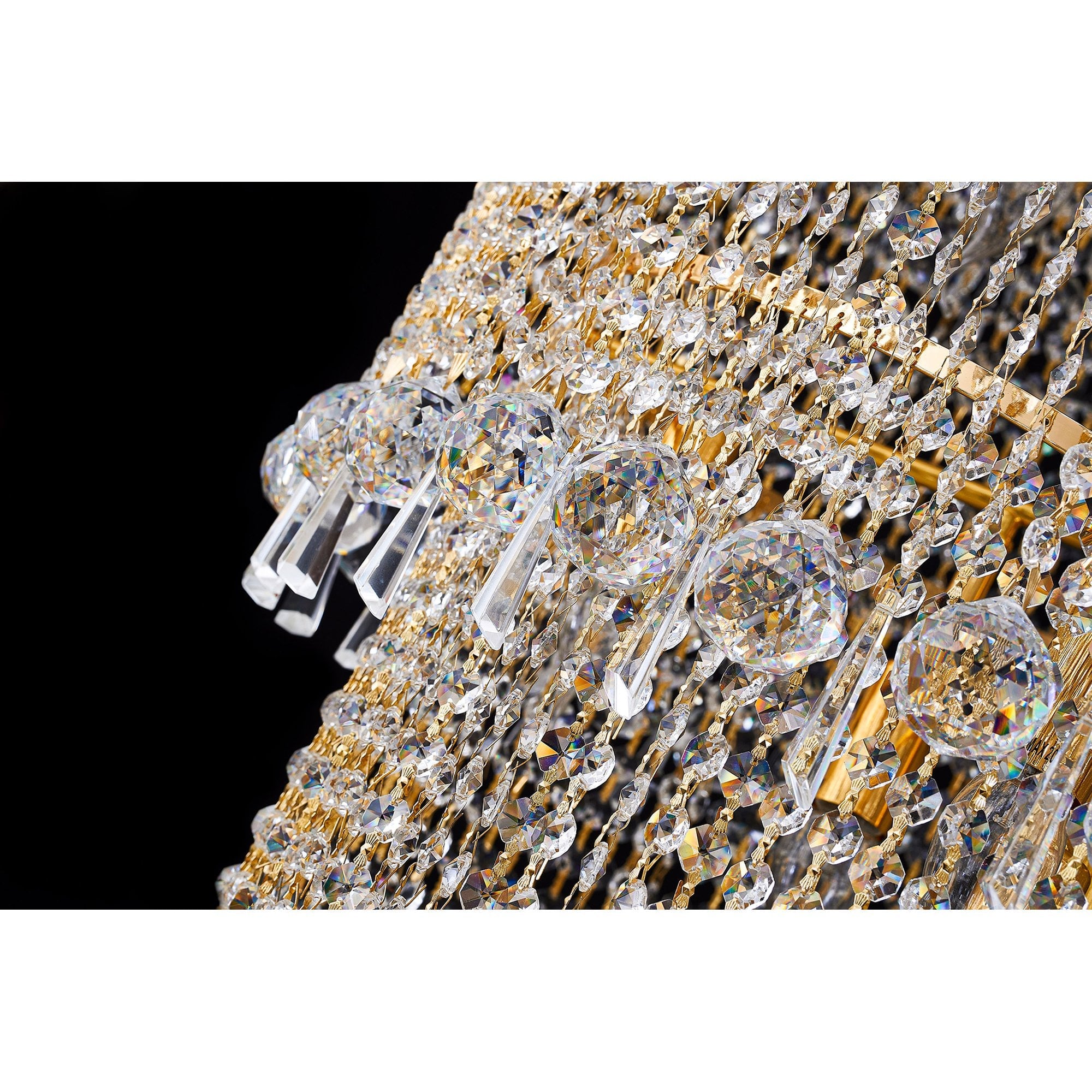 IL32118 Alexandra Pendant 7 Layer Spiral 63 Light E14 Gold/Crystal