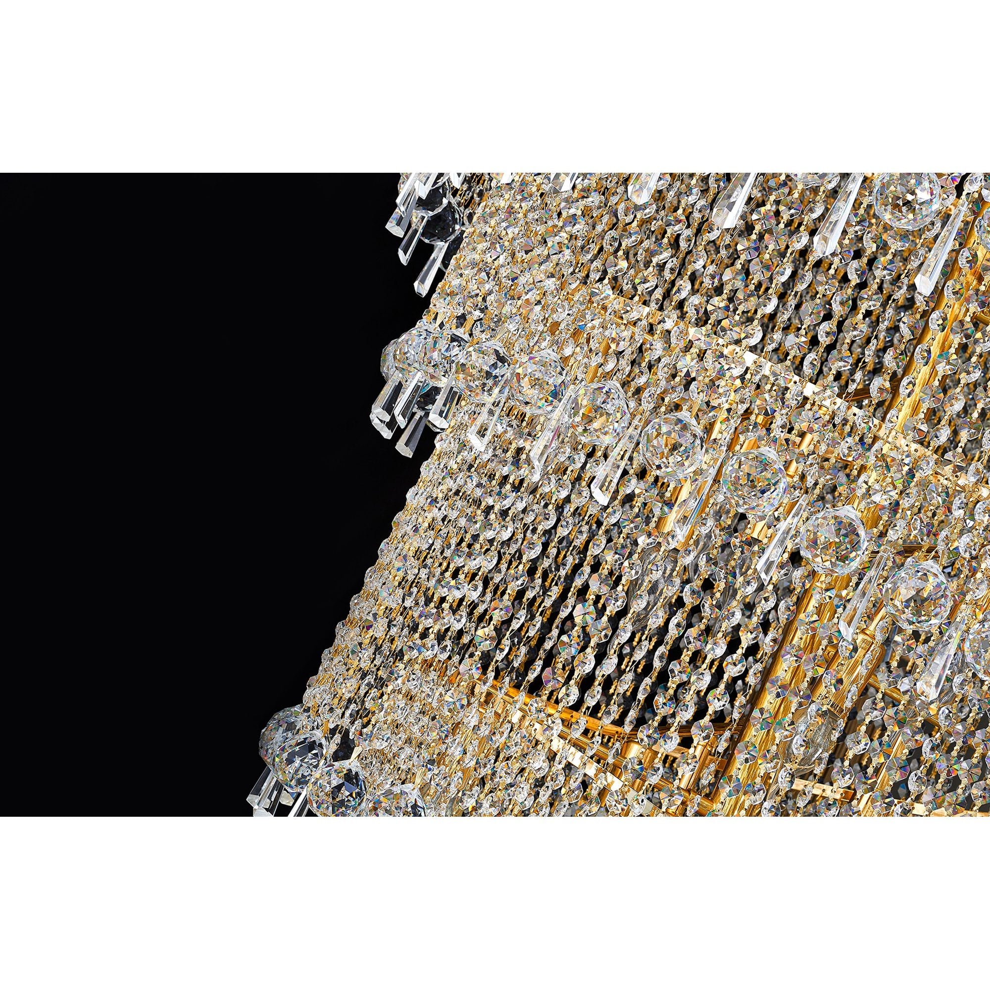 IL32118 Alexandra Pendant 7 Layer Spiral 63 Light E14 Gold/Crystal