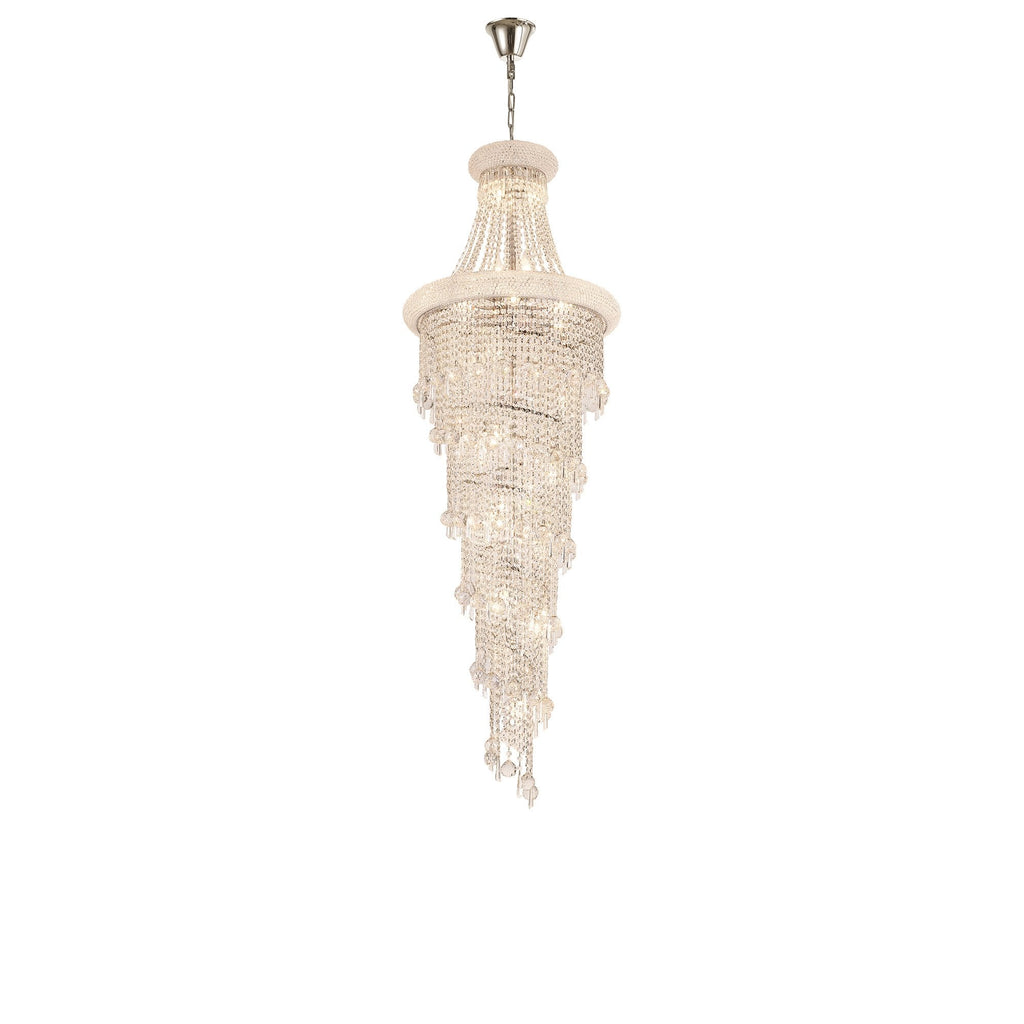 IL31456 Alexandra Pendant 4 Layer Spiral 25 Light E14 Polished Chrome/Crystal