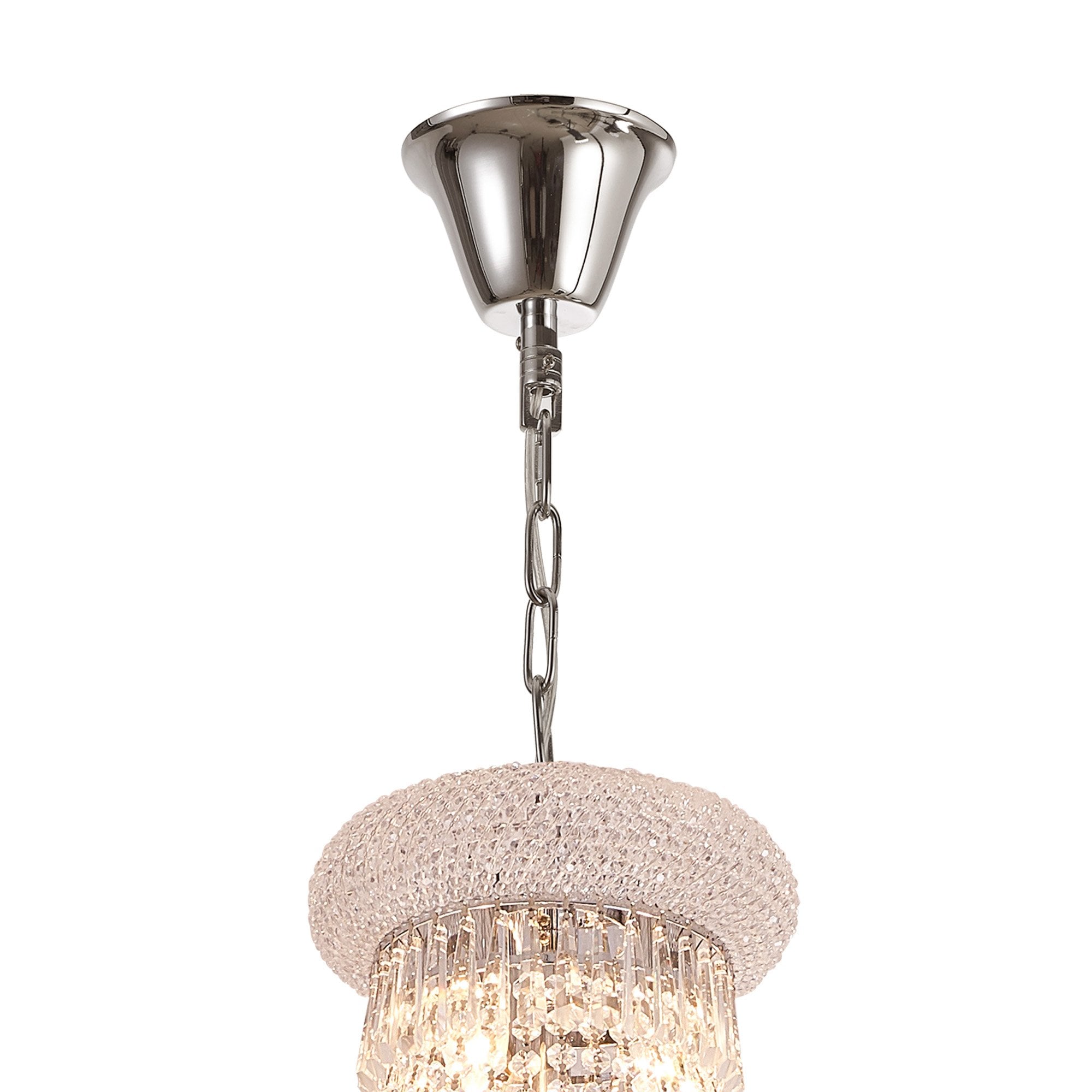 IL31456 Alexandra Pendant 4 Layer Spiral 25 Light E14 Polished Chrome/Crystal