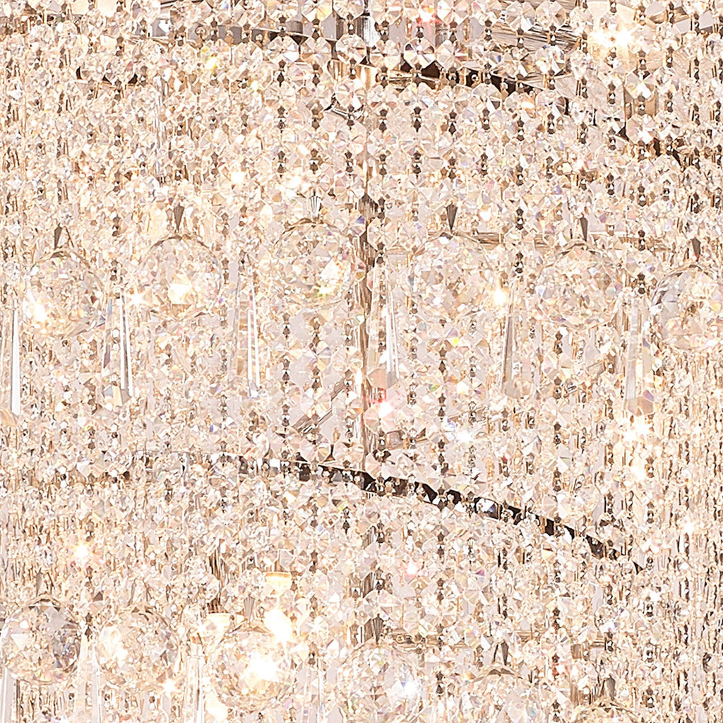 IL31456 Alexandra Pendant 4 Layer Spiral 25 Light E14 Polished Chrome/Crystal