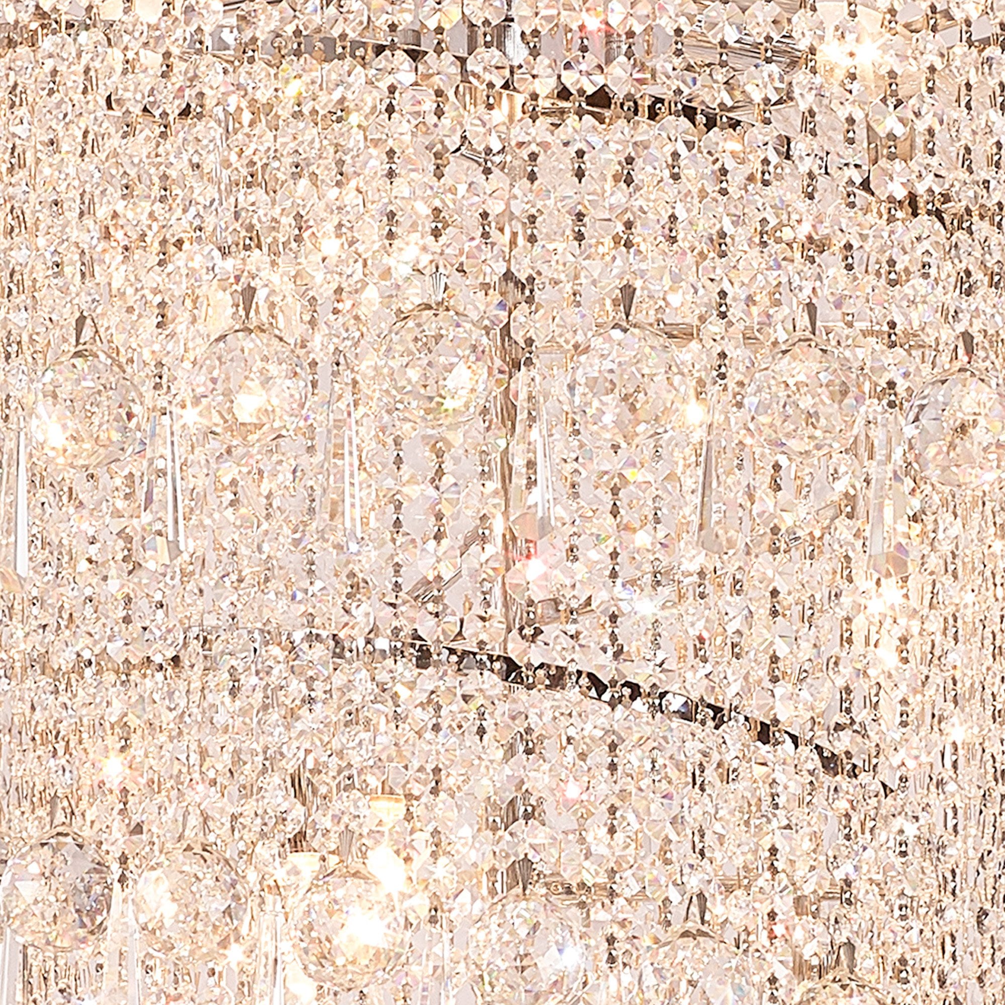 IL31456 Alexandra Pendant 4 Layer Spiral 25 Light E14 Polished Chrome/Crystal