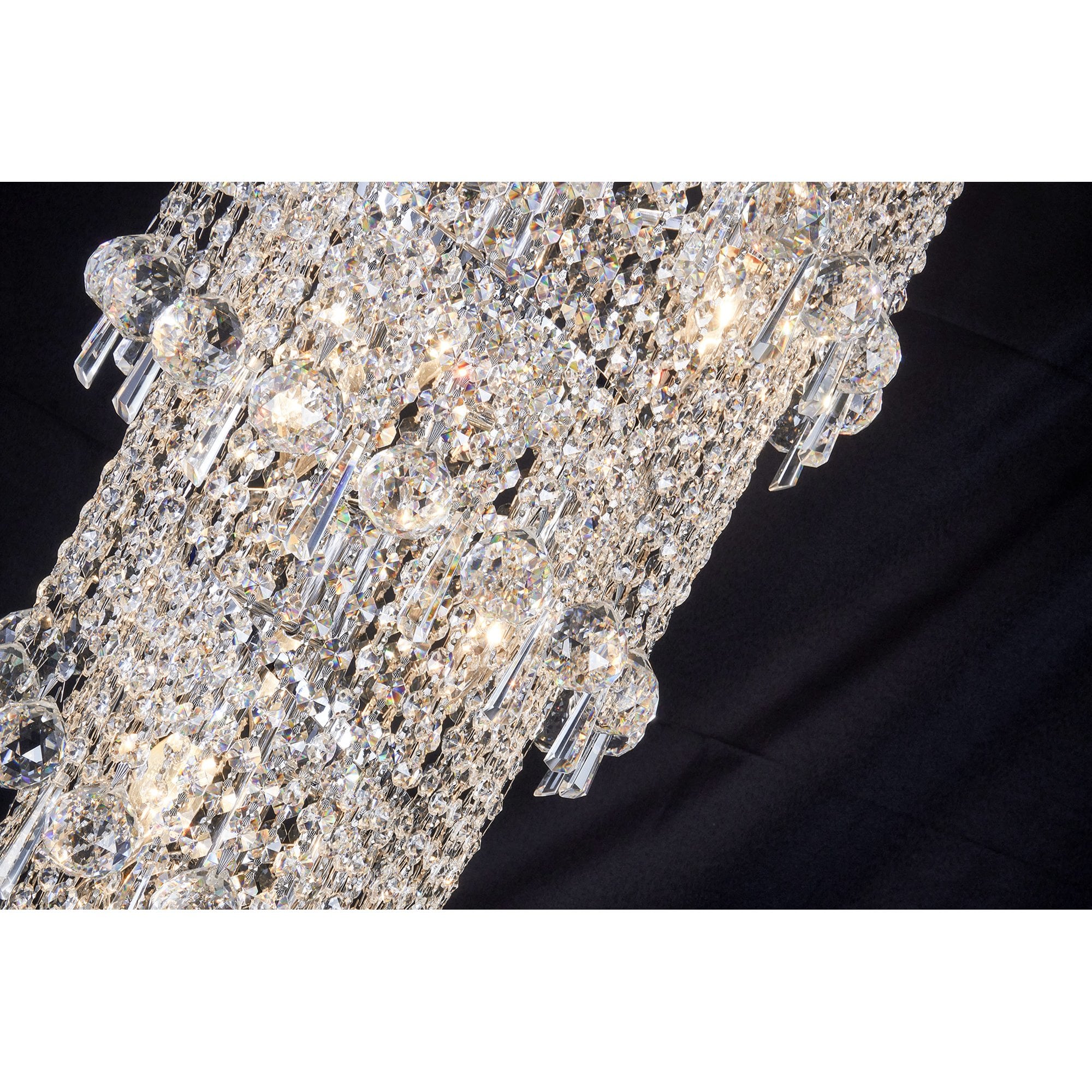 IL31456 Alexandra Pendant 4 Layer Spiral 25 Light E14 Polished Chrome/Crystal