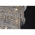 IL31456 Alexandra Pendant 4 Layer Spiral 25 Light E14 Polished Chrome/Crystal
