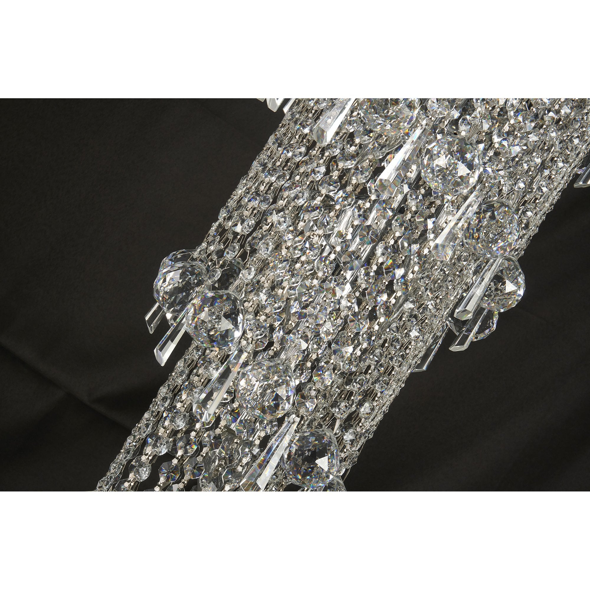 IL31456 Alexandra Pendant 4 Layer Spiral 25 Light E14 Polished Chrome/Crystal