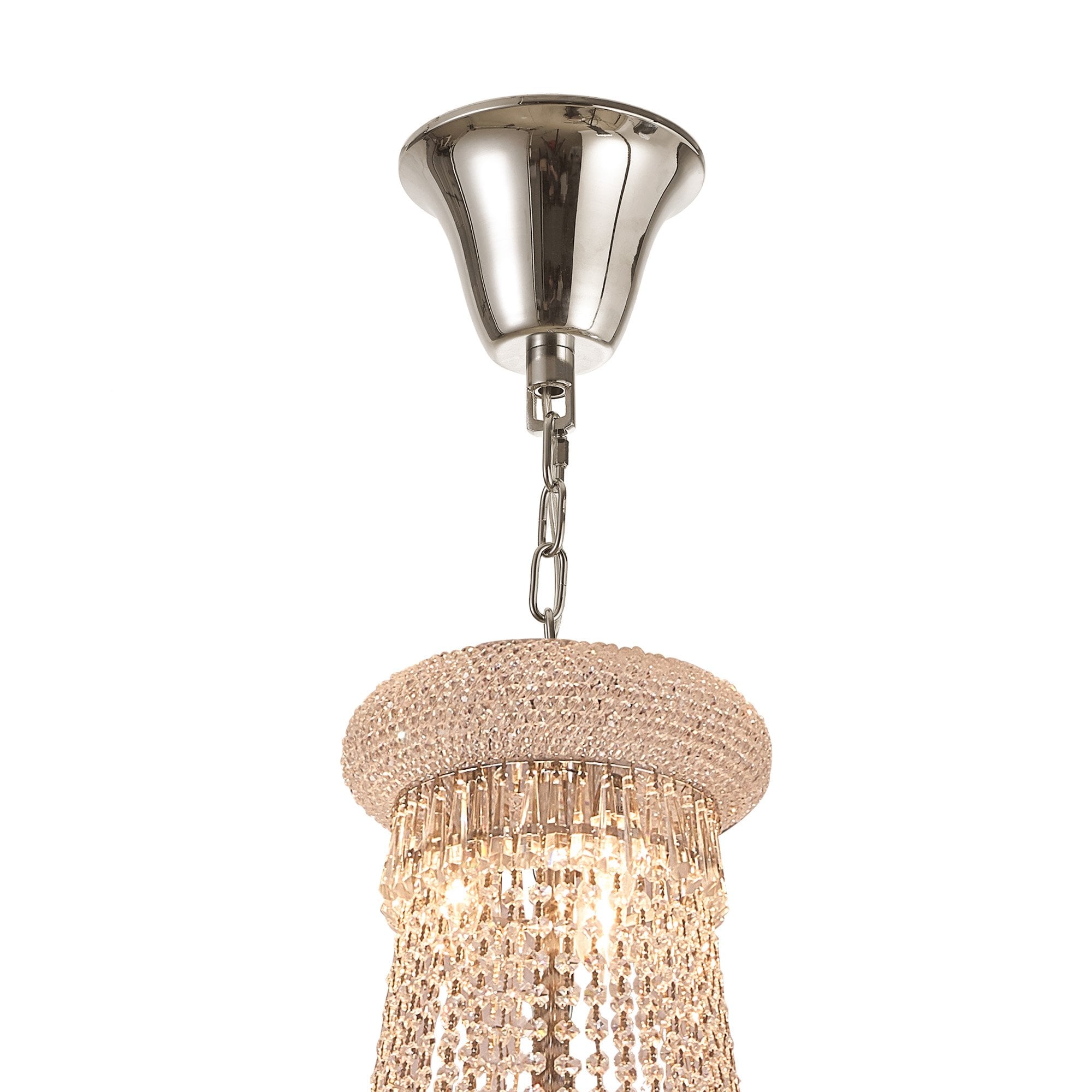 IL31457 Alexandra Pendant 4 Layer Spiral 49 Light E14 Polished Chrome/Crystal