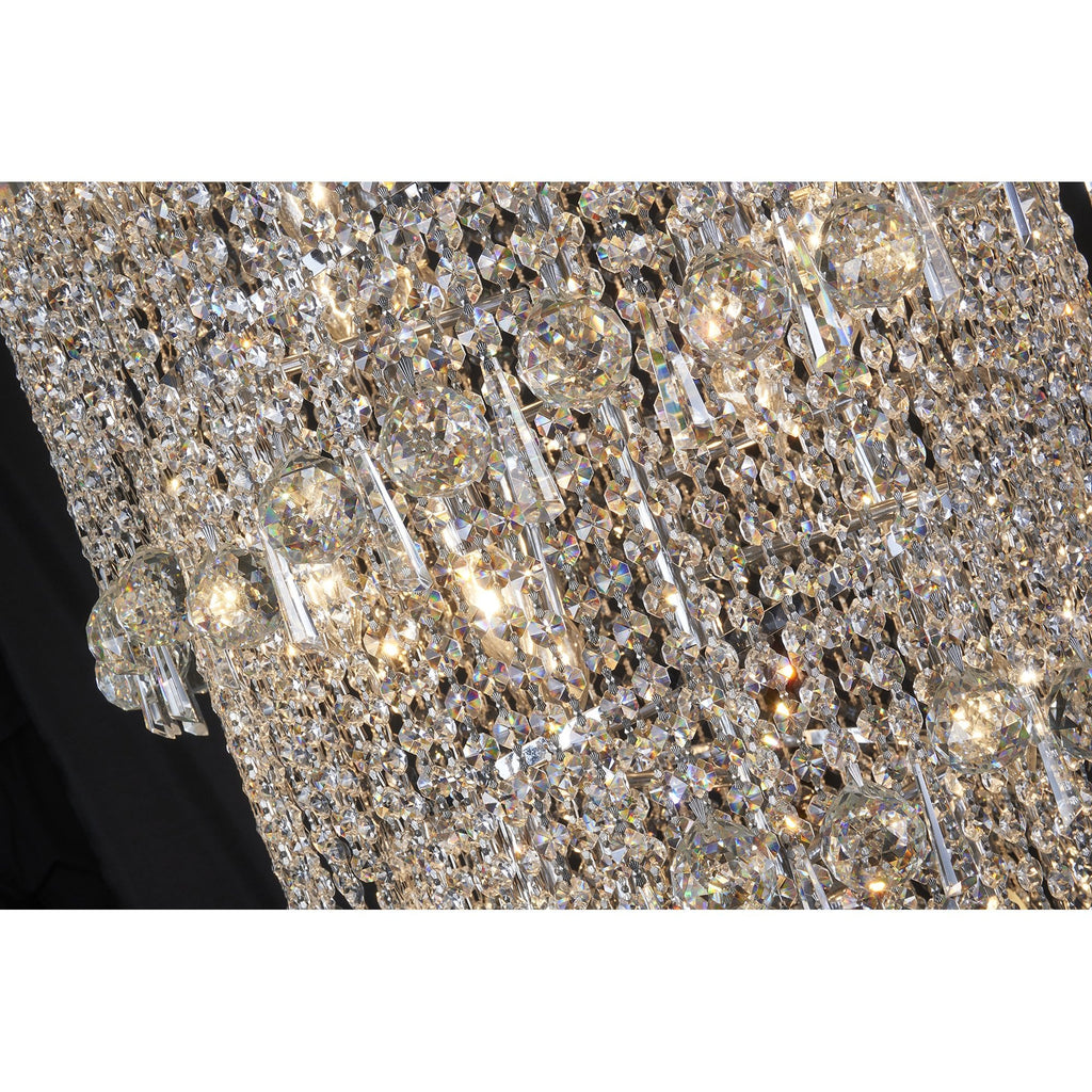 IL31457 Alexandra Pendant 4 Layer Spiral 49 Light E14 Polished Chrome/Crystal