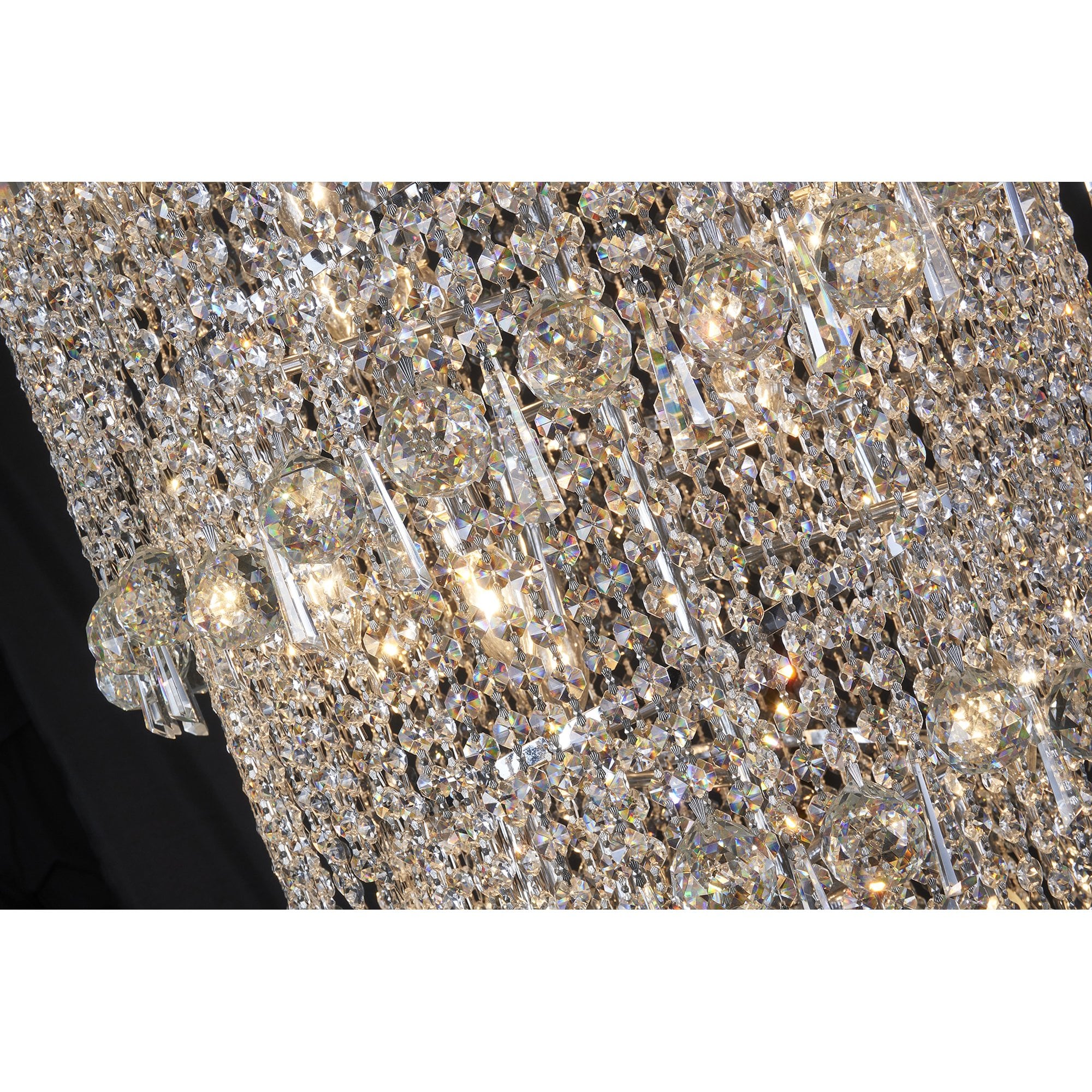IL31457 Alexandra Pendant 4 Layer Spiral 49 Light E14 Polished Chrome/Crystal