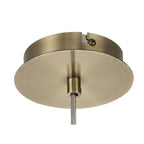 IL32840 Andrea Single Pendant 1 Light E27 Antique Brass/Crystal