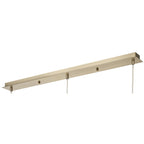 IL32841 Andrea Pendant 3 Light E27 Linear Antique Brass/Crystal