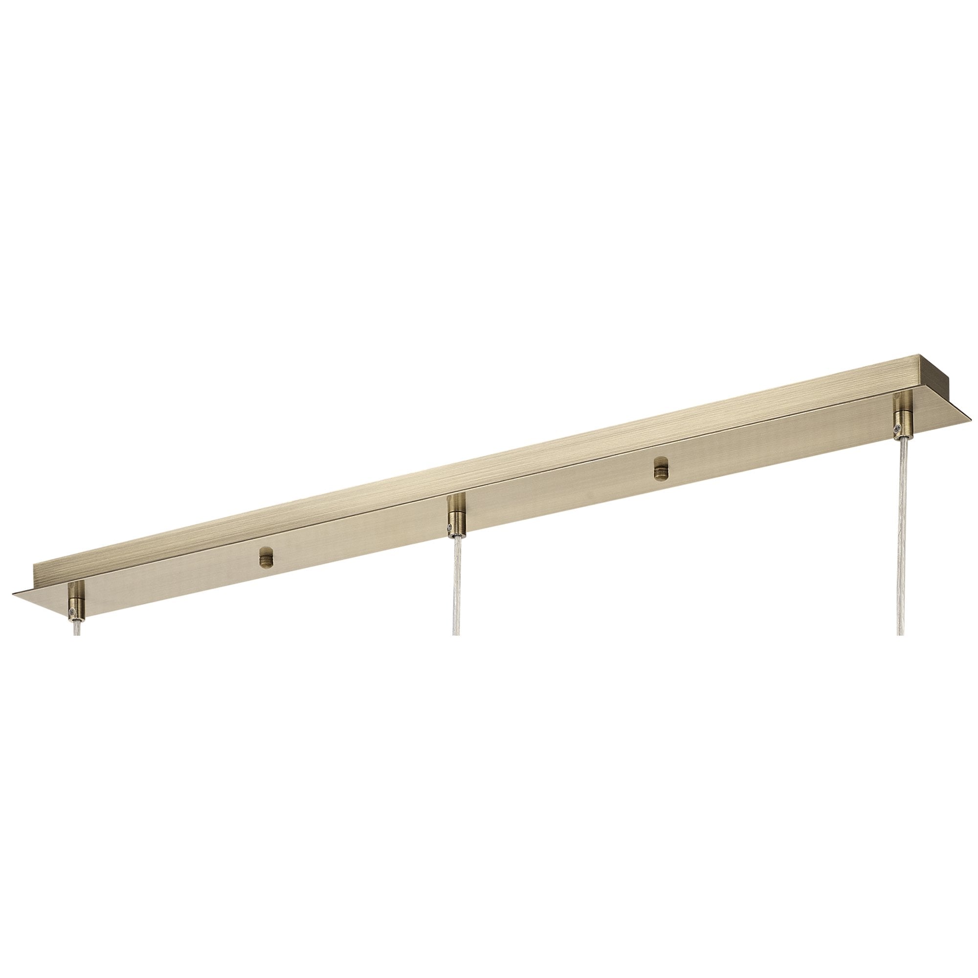 IL32841 Andrea Pendant 3 Light E27 Linear Antique Brass/Crystal