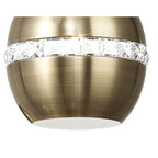 IL32842 Andrea Pendant 3 Light E27 Round Antique Brass/Crystal