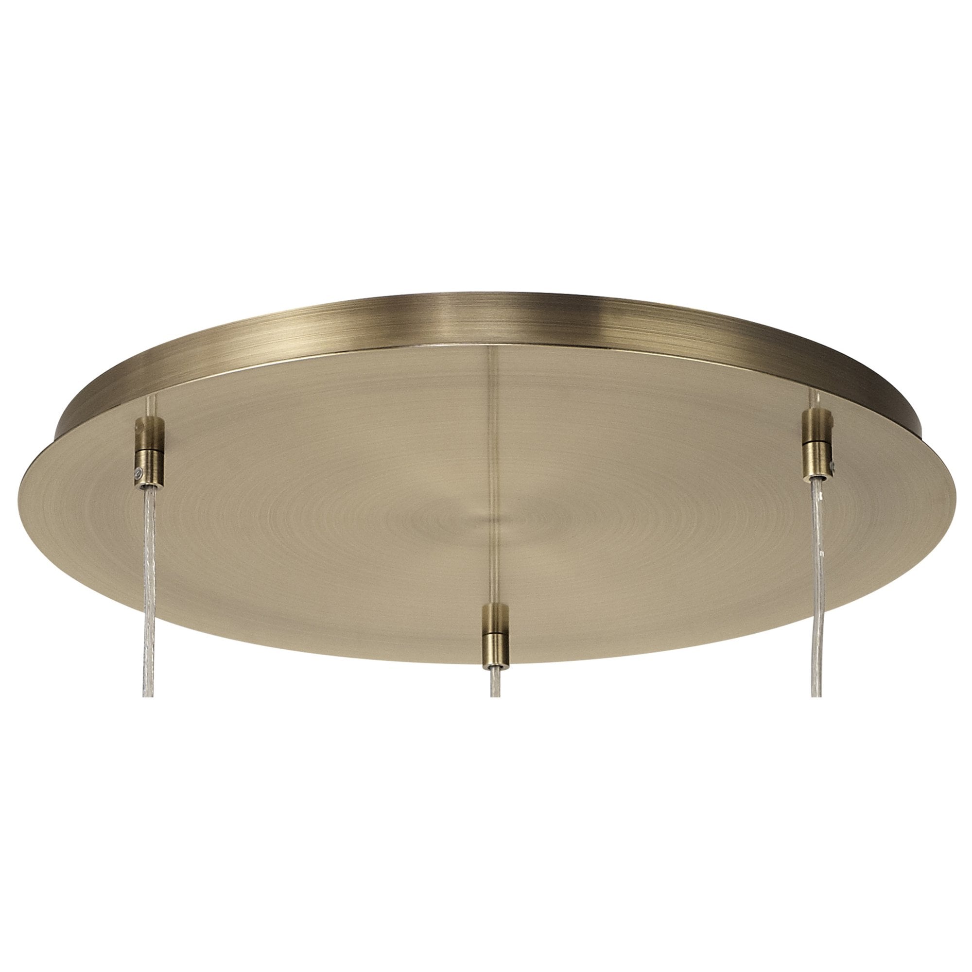 IL32842 Andrea Pendant 3 Light E27 Round Antique Brass/Crystal