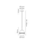 IL32843 Andrea Single Pendant 1 Light E27 Graphite/Crystal