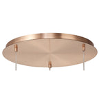 IL31609 Andrea Pendant 3 Light E27 Round Satin Copper/Crystal