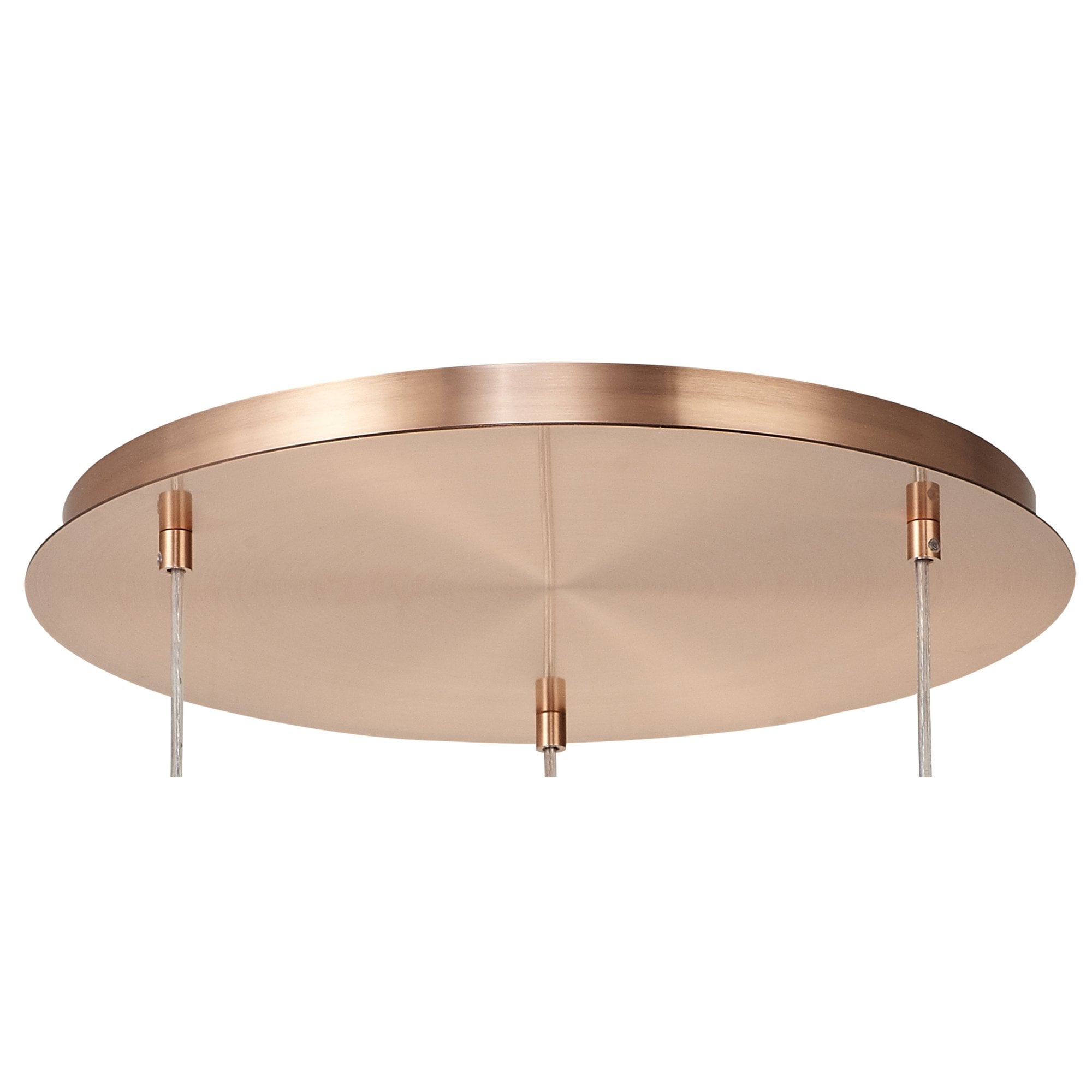 IL31609 Andrea Pendant 3 Light E27 Round Satin Copper/Crystal