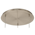 IL31614 Andrea Pendant 3 Light E27 Round Satin Nickel/Crystal