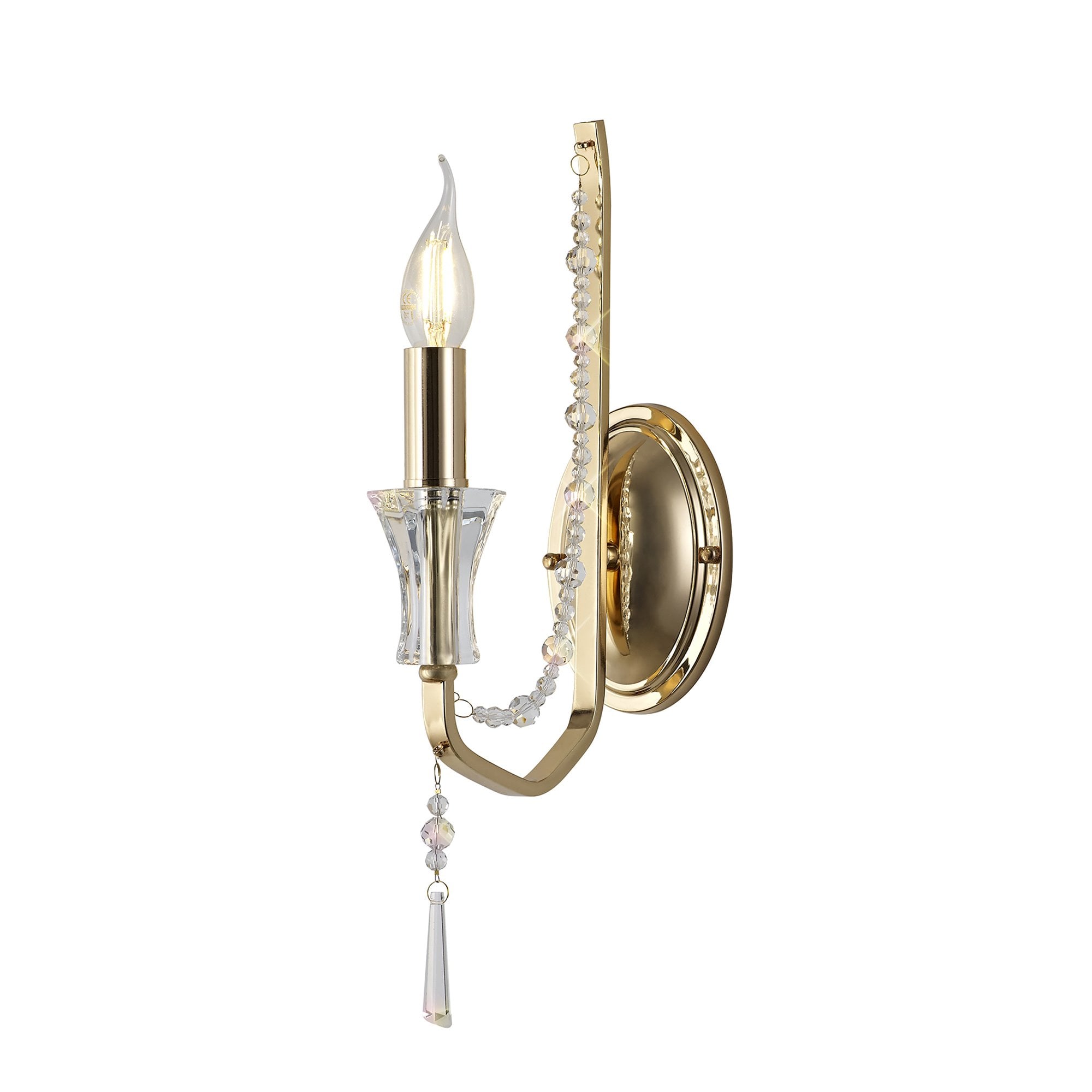 IL31750 Armand Wall Lamp 1 Light E14 French Gold/Crystal