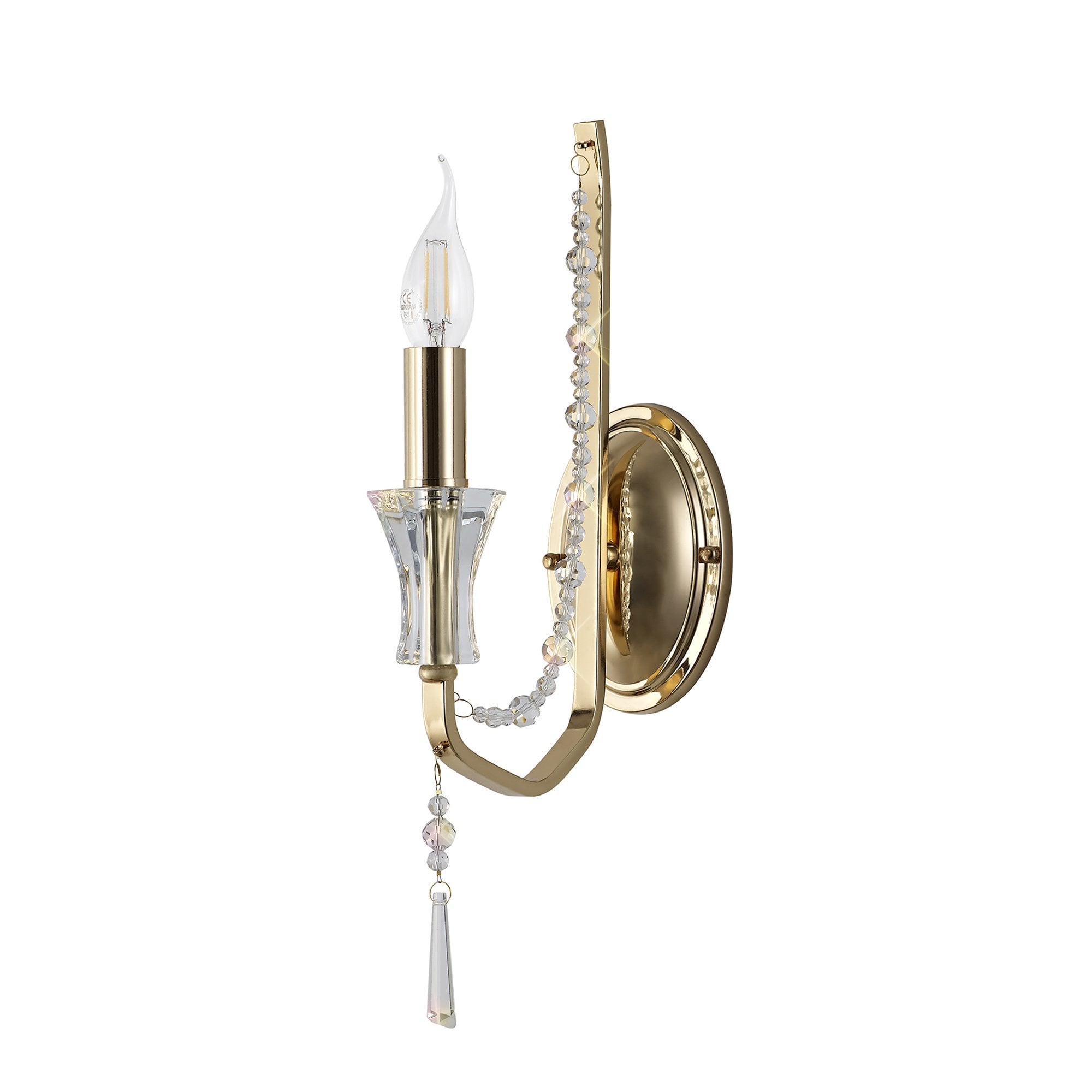 IL31750 Armand Wall Lamp 1 Light E14 French Gold/Crystal