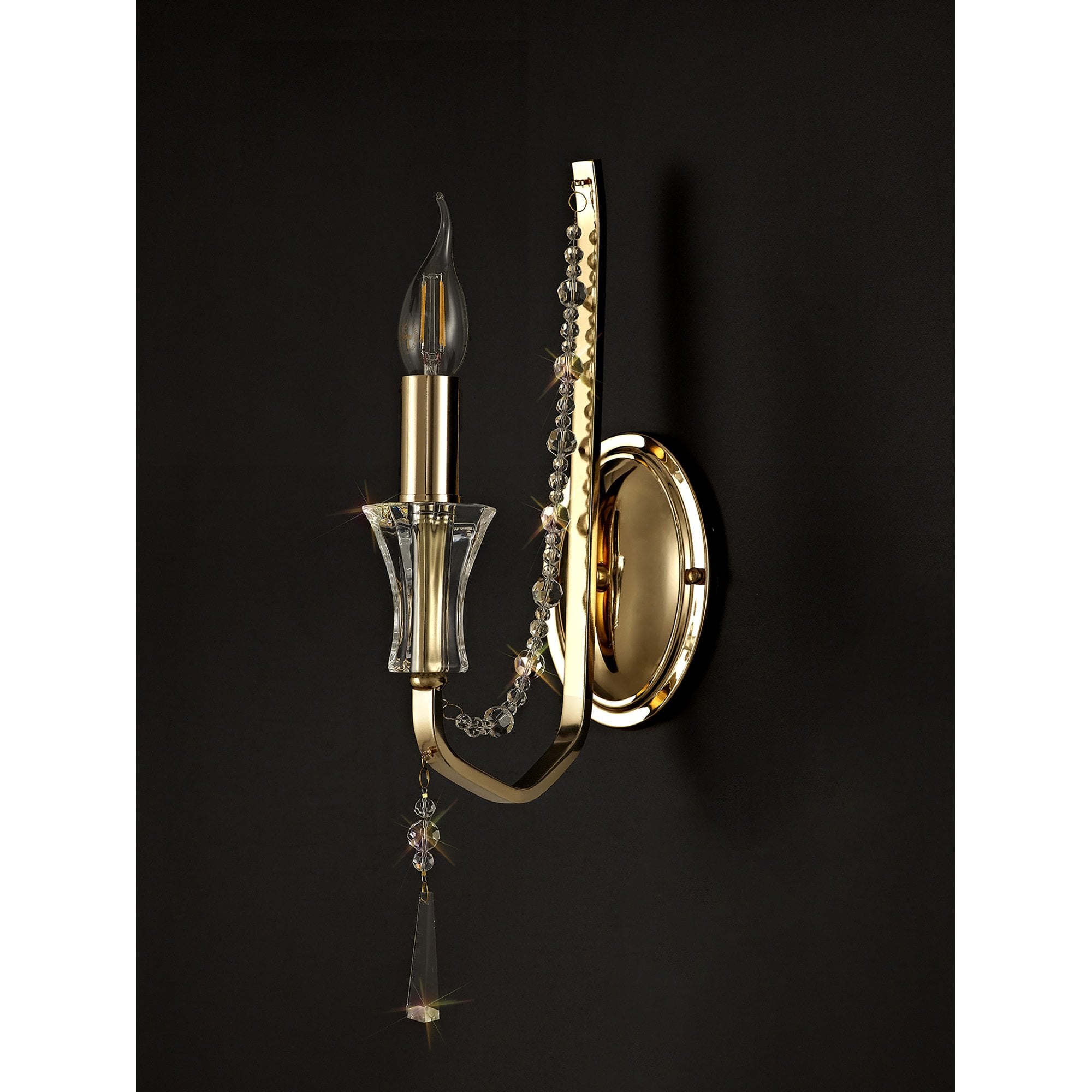 IL31750 Armand Wall Lamp 1 Light E14 French Gold/Crystal
