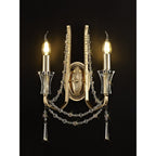 IL31751 Armand Wall Lamp 2 Light E14 French Gold/Crystal