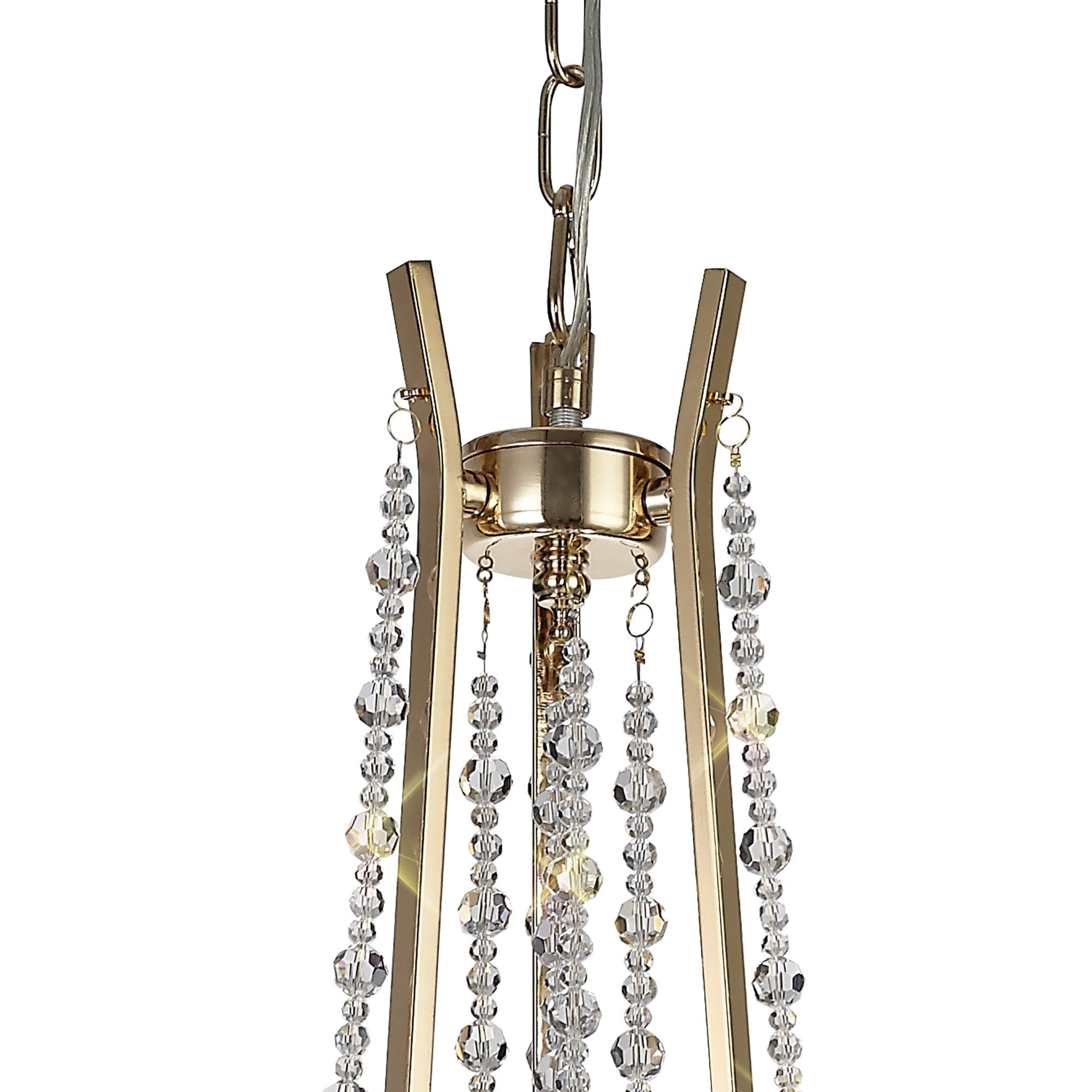 IL31752 Armand Pendant 3 Light E14 French Gold/Crystal