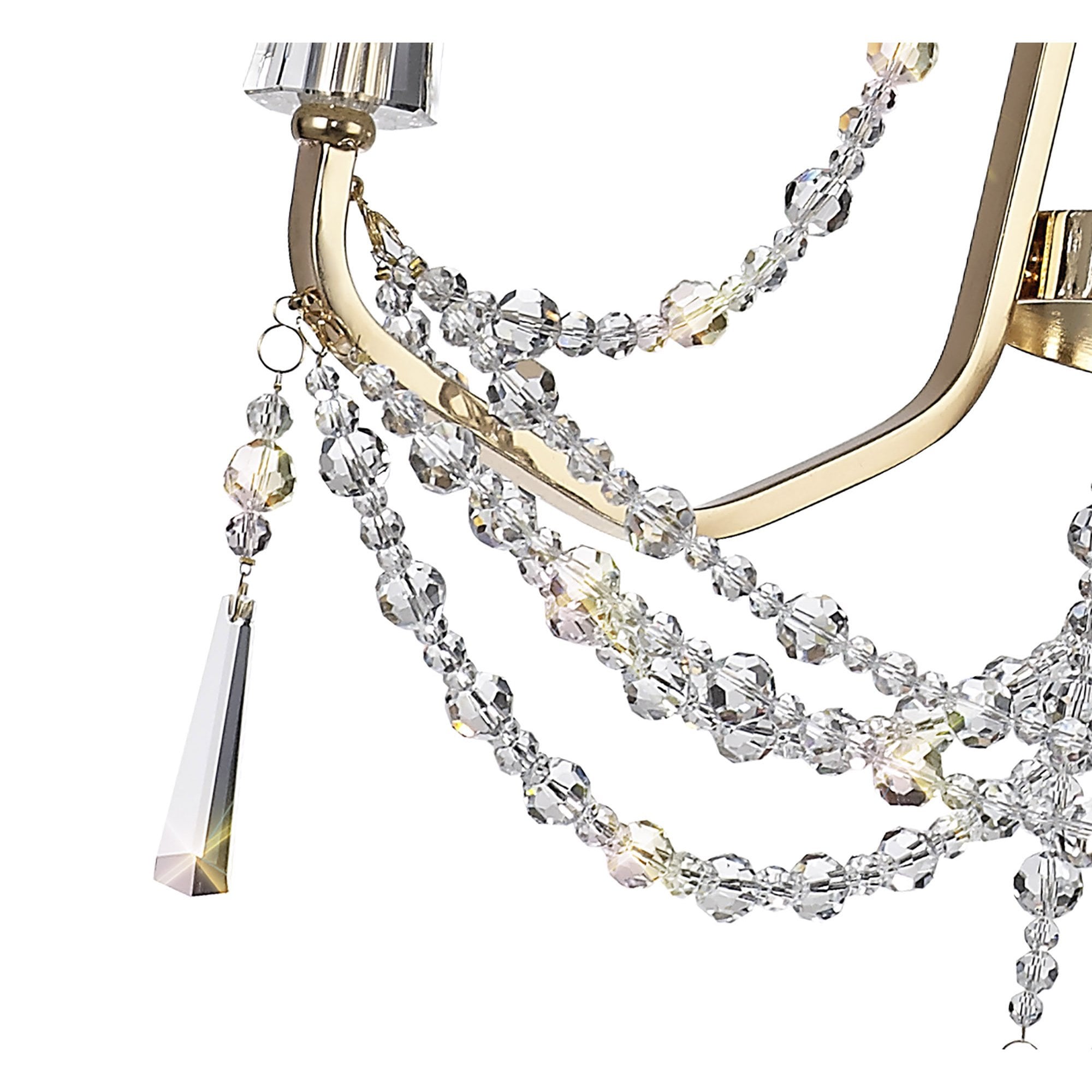 IL31752 Armand Pendant 3 Light E14 French Gold/Crystal